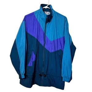 Moving Comfort Women's Windbreaker Jacket Full Zip Color Block‎ Size Medium